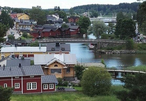 Näkymä Porvoon kaupungista.